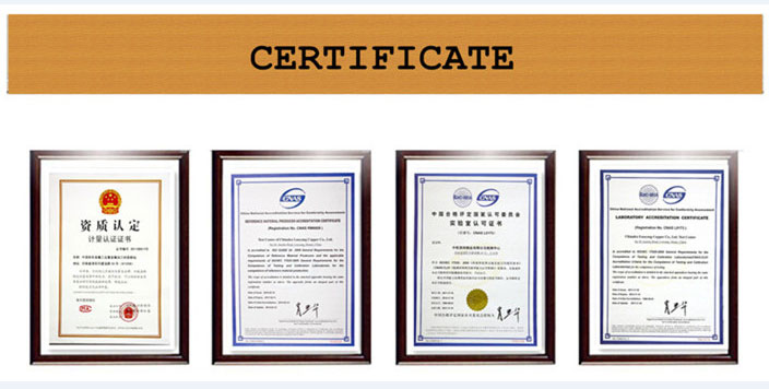 Pocínovaný měděný proužek certificate